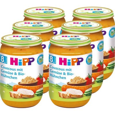 HiPP Couscous mit Gemüse und Bio-Huhn (ab 8 Monaten) Multipack 6 x 220 g HiPP Couscous mit Gemüse und Bio-Huhn (ab 8 Monaten) Multipack 6 x 220 g