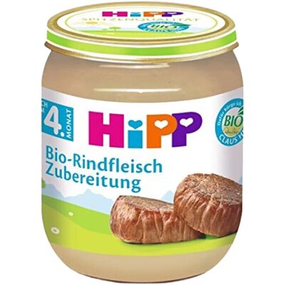 Hipp Bio Rindfleisch Zubereitung ab 5. Monat 6 x 125 g Hipp Bio Rindfleisch Zubereitung ab 5. Monat 6 x 125 g