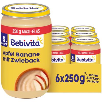 Bebivita Frucht & Getreide Zwieback in Apfel-Banane, 250g 6er Pack (6x250g) Bebivita Frucht & Getreide Zwieback in Apfel-Banane, 250g 6er Pack (6x250g)