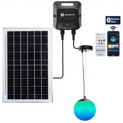 Aigostar intelligenter Solar-Kronleuchter mit Bluetooth Mesh, 35 W, RGBCCT-Farbkugelleuchte Aigostar intelligenter Solar-Kronleuchter mit Bluetooth Mesh, 35 W, RGBCCT-Farbkugelleuchte