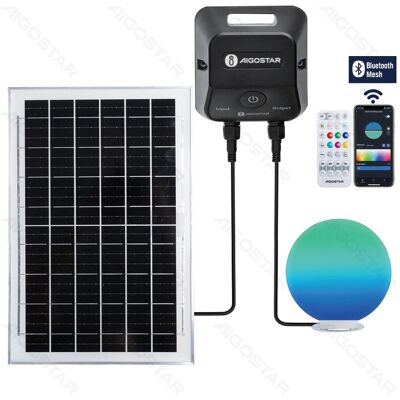 Aigostar Bluetooth Mesh, Smart Solar Bodenleuchte 35W RGBCCT Bunte Glühbirne Aigostar Bluetooth Mesh, Smart Solar Bodenleuchte 35W RGBCCT Bunte Glühbirne