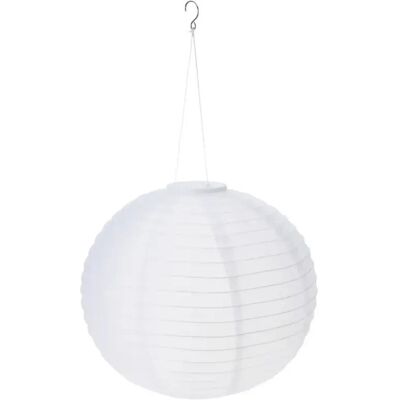 Koopman International Solar-Laterne, kugelförmig, weiß – 28 cm, hängende Außenleuchte Koopman International Solar-Laterne, kugelförmig, weiß – 28 cm, hängende Außenleuchte