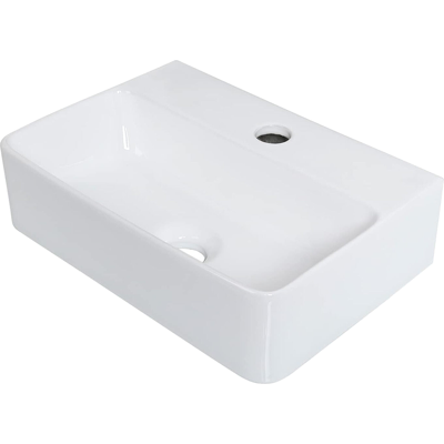 Ibergrif Badezimmer Weiße Keramik Aufsatzwaschbecken, Rechteckig Wandmontiertes Waschbecken, Gästetoilette Waschbecken, 375 x 262 x 105 mm Ibergrif Badezimmer Weiße Keramik Aufsatzwaschbecken, Rechteckig Wandmontiertes Waschbecken, Gästetoilette Waschbecken, 375 x 262 x 105 mm