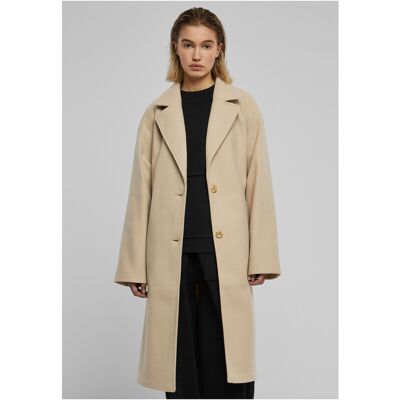 Urban Classics Damen-Oversize-Langmantel, Wet Sand, Größe M Urban Classics Damen-Oversize-Langmantel, Wet Sand, Größe M