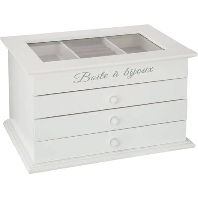 Schmuckaufbewahrungsbox 5Five - Schmuckkasten mit drei Schubladen - L 25x17x15cm Schmuckaufbewahrungsbox 5Five - Schmuckkasten mit drei Schubladen - L 25x17x15cm