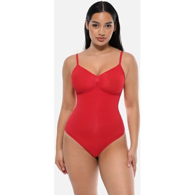 Feelingirl Nahtloser Bodysuit mit Bauchkontroll-Effekt XS/S Rot Feelingirl Nahtloser Bodysuit mit Bauchkontroll-Effekt XS/S Rot