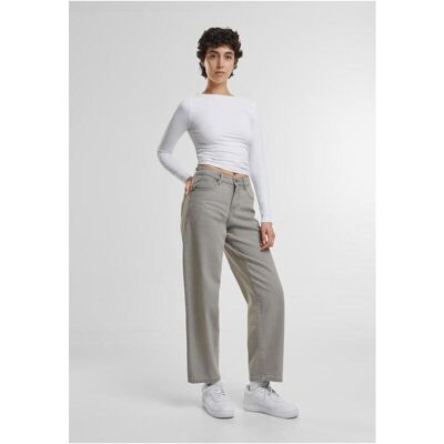 Urban Classics Damen Jeans im 90er-Stil, Mittelbund, helleres Denim-Wasch, Größe 31 Urban Classics Damen Jeans im 90er-Stil, Mittelbund, helleres Denim-Wasch, Größe 31