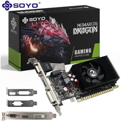SOYO GT740 4 GB DDR3 Gaming-Grafikkarte - NVIDIA GeForee GT740, PCIe 3.0 16x, VGA DVI-Anschlüsse, Ideal für Gaming & Multimedia, Gaming-Grafikkarte Ästhetisches Design Langlebige Gaming-Karte SOYO GT740 4 GB DDR3 Gaming-Grafikkarte - NVIDIA GeForee GT740, PCIe 3.0 16x, VGA DVI-Anschlüsse, Ideal für Gaming & Multimedia, Gaming-Grafikkarte Ästhetisches Design Langlebige Gaming-Karte