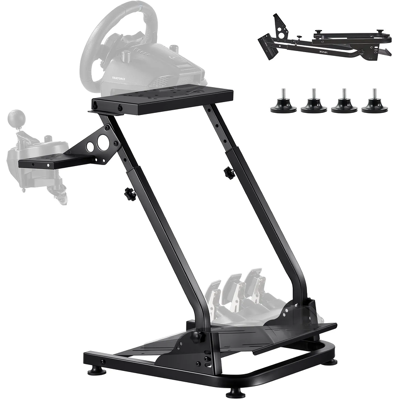 VEVOR Verstellbarer & faltbarer Lenkradständer für Logitech G29 G27 G920 G923, Thrustmaster T300RS T300GT T248 TS-PC TSXW Gaming-Cockpit - Pedalsimulator nicht enthalten VEVOR Verstellbarer & faltbarer Lenkradständer für Logitech G29 G27 G920 G923, Thrustmaster T300RS T300GT T248 TS-PC TSXW Gaming-Cockpit - Pedalsimulator nicht enthalten