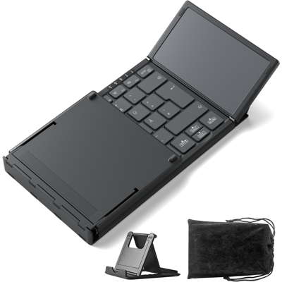 Inateck faltbares Mini-Tastatur, KI-Funktion mit Touchpad, 3 Bluetooth-Kanäle, kompatibel mit iPadOS, Android, Windows, QWERTZ, N0153BK Inateck faltbares Mini-Tastatur, KI-Funktion mit Touchpad, 3 Bluetooth-Kanäle, kompatibel mit iPadOS, Android, Windows, QWERTZ, N0153BK