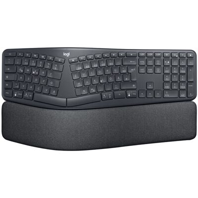Logitech ERGO K860 - kabellose ergonomische Tastatur mit geteilten Tasten, Handgelenkauflage und Unterstützung für natürliches Tippen - Windows / Mac, Bluetooth, USB-Empfänger, QWERTZ-Layout, Graphit Logitech ERGO K860 - kabellose ergonomische Tastatur mit geteilten Tasten, Handgelenkauflage und Unterstützung für natürliches Tippen - Windows / Mac, Bluetooth, USB-Empfänger, QWERTZ-Layout, Graphit