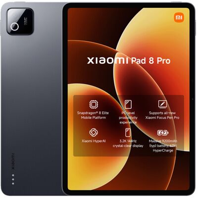 Xiaomi Pad 8 Pro, Grau, 12 GB RAM, 512 GB ROM, Tablet mit Snapdragon 8 Elite Prozessor, lange Akkulaufzeit 9200 mAh (Typ), 3,2K 144 Hz Display, HyperAI Xiaomi Pad 8 Pro, Grau, 12 GB RAM, 512 GB ROM, Tablet mit Snapdragon 8 Elite Prozessor, lange Akkulaufzeit 9200 mAh (Typ), 3,2K 144 Hz Display, HyperAI