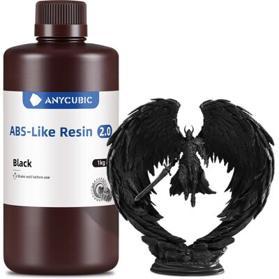 ANYCUBIC ABS-ähnliches Harz 2.0, hohe Festigkeit und Zähigkeit, geringe Schrumpfung, 3D-Druckerharz für LCD/DLP/SLA 3D-Drucker (schwarz, 1 kg) ANYCUBIC ABS-ähnliches Harz 2.0, hohe Festigkeit und Zähigkeit, geringe Schrumpfung, 3D-Druckerharz für LCD/DLP/SLA 3D-Drucker (schwarz, 1 kg)