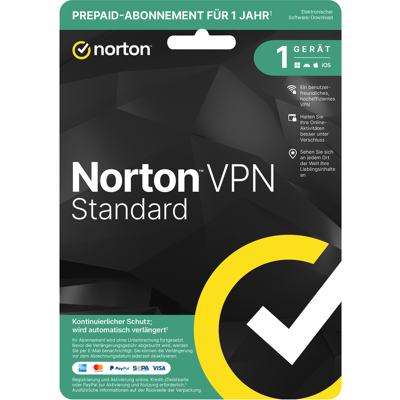 norton VPN Standard, 1 Gerät, 1 Jahr norton VPN Standard, 1 Gerät, 1 Jahr