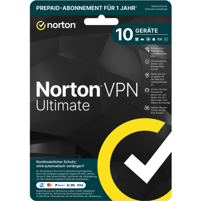 Norton VPN ULTIMATE 10 Geräte 1 Jahr Norton VPN ULTIMATE 10 Geräte 1 Jahr