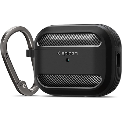 Spigen Rugged Armor Hülle für Apple AirPods Pro 1 / 2 - Mattschwarz Spigen Rugged Armor Hülle für Apple AirPods Pro 1 / 2 - Mattschwarz