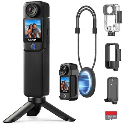 SJCAM C300 Actionkamera 4K, 7 Stunden Akkulaufzeit, 6-Achsen-Stabilisierung, Sportkamera mit dualem Touchscreen, 30 Meter wasserdicht, Vlogging-Kamera mit Zubehör-Set, Schwarz SJCAM C300 Actionkamera 4K, 7 Stunden Akkulaufzeit, 6-Achsen-Stabilisierung, Sportkamera mit dualem Touchscreen, 30 Meter wasserdicht, Vlogging-Kamera mit Zubehör-Set, Schwarz