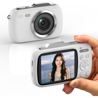 Komery G7 5K Digitalkamera, Kameras für Fotografie, 80MP UHD tragbare Vlogging-Kamera, günstige 18X Zoom Reise-Kompaktkamera, Fotokameras für Anfänger und Jugendliche - Weiß Komery G7 5K Digitalkamera, Kameras für Fotografie, 80MP UHD tragbare Vlogging-Kamera, günstige 18X Zoom Reise-Kompaktkamera, Fotokameras für Anfänger und Jugendliche - Weiß