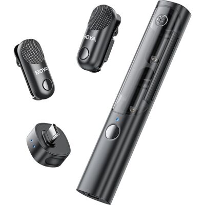 BOYA Magic-05 USB-C KI-gestütztes umwandelbares kabelloses Lavaliermikrofon für Kamera, iPhone 16/17, Android, Desktop-Computer (2 TX+1 RX+Ladeetui) BOYA Magic-05 USB-C KI-gestütztes umwandelbares kabelloses Lavaliermikrofon für Kamera, iPhone 16/17, Android, Desktop-Computer (2 TX+1 RX+Ladeetui)