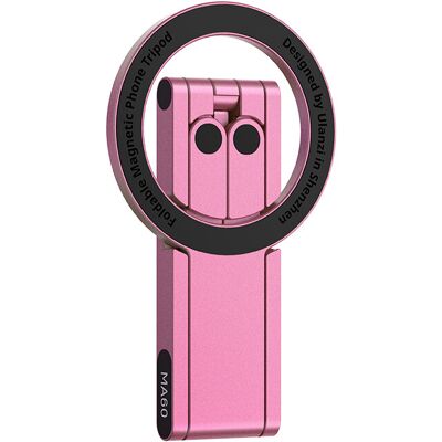 Ulanzi MA60 Magnetisches Handy-Stativ für kompatibel mit iPhone 16, 15, 14, 13, 12, Magsafe, 3-in-1 Aluminium Mini-Stativ Faltbar, Taschen-Handy-Ständer, 14 N Doppelseitiger Magnet, Rose Ulanzi MA60 Magnetisches Handy-Stativ für kompatibel mit iPhone 16, 15, 14, 13, 12, Magsafe, 3-in-1 Aluminium Mini-Stativ Faltbar, Taschen-Handy-Ständer, 14 N Doppelseitiger Magnet, Rose