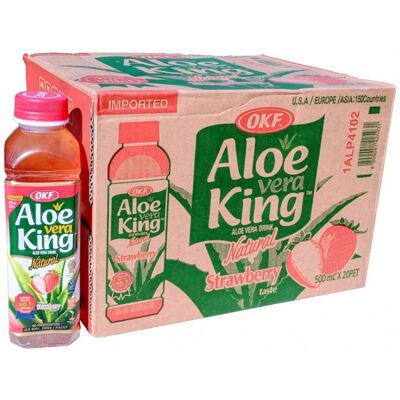 OKF Aloe Vera Drink Erdbeere – 20 x 500 ml Karton OKF Aloe Vera Drink Erdbeere – 20 x 500 ml Karton