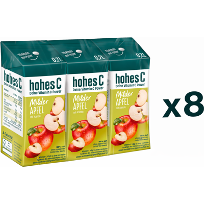 hohes C Milder Apfel Apfelsaft Vorratspack 24 x 0,2 L hohes C Milder Apfel Apfelsaft Vorratspack 24 x 0,2 L