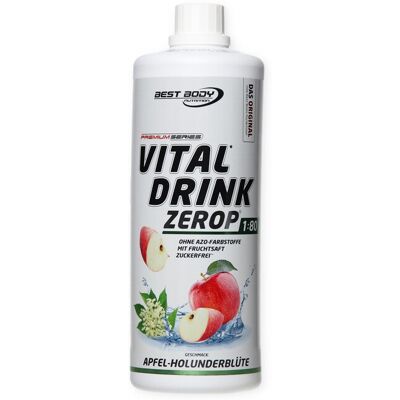 Best Body Nutrition Vital Drink ZERO®, Apfel-Holunder, Original Getränkekonzentrat, zuckerfrei, Sirup, 1:80 Ergibt 80 l fertiges Getränk, 1 l (1er Pack) Best Body Nutrition Vital Drink ZERO®, Apfel-Holunder, Original Getränkekonzentrat, zuckerfrei, Sirup, 1:80 Ergibt 80 l fertiges Getränk, 1 l (1er Pack)