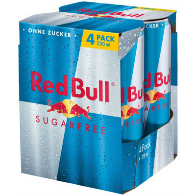 Red Bull Sugarfree Energy Drink Ohne Zucker 4x0.25L Red Bull Sugarfree Energy Drink Ohne Zucker 4x0.25L