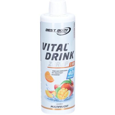 Best Body Nutrition Vitalgetränk ZEROP, Mehrfrucht, Original-Getränkekonzentrat, Sirup, zuckerfrei, Verdünnung 1:80, ergibt 40 Liter trinkfertiges Getränk, 500 ml Best Body Nutrition Vitalgetränk ZEROP, Mehrfrucht, Original-Getränkekonzentrat, Sirup, zuckerfrei, Verdünnung 1:80, ergibt 40 Liter trinkfertiges Getränk, 500 ml