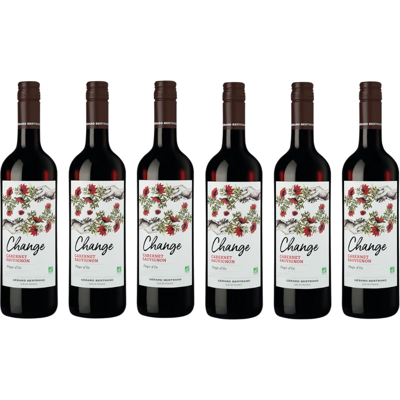 Gérard Bertrand Change Cabernet Sauvignon Bio 6x0.75L Gérard Bertrand Change Cabernet Sauvignon Bio 6x0.75L