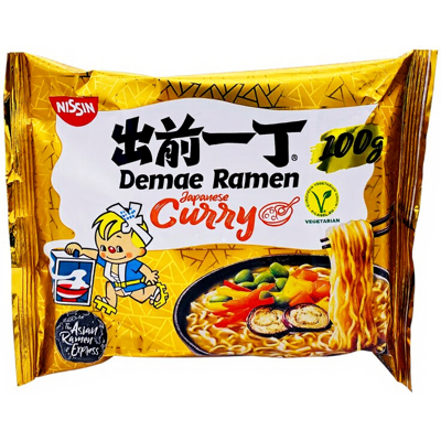 NISSIN Instant-Demae-Ramen-Nudeln Japanisches Curry, 30 x 100 g NISSIN Instant-Demae-Ramen-Nudeln Japanisches Curry, 30 x 100 g