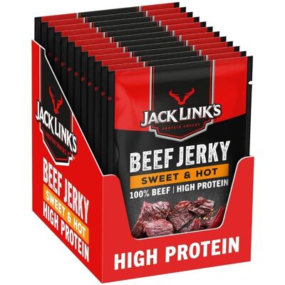 Jack Link's - Sweet And Hot - 60 G - Box Of 12 - Beef Jerky Jack Link's - Sweet And Hot - 60 G - Box Of 12 - Beef Jerky