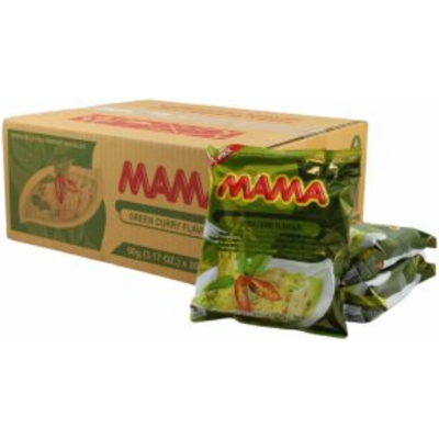MAMA Instant Nudeln – Grünes Curry, 30 x 55 g Box MAMA Instant Nudeln – Grünes Curry, 30 x 55 g Box