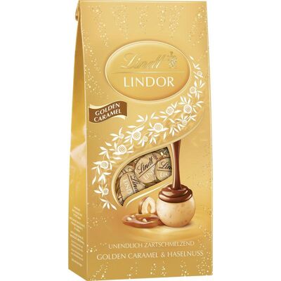 Lindt LINDOR Beutel Golden Caramel & Haselnuss, 137g Lindt LINDOR Beutel Golden Caramel & Haselnuss, 137g