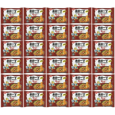 NISSIN Demae Ramen mit scharfem Rindfleischgeschmack, Großpackung, 30 x 100 g NISSIN Demae Ramen mit scharfem Rindfleischgeschmack, Großpackung, 30 x 100 g