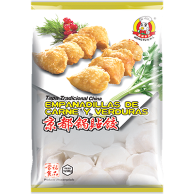 Meng Fu MENGFU Jin Du Guo Tie - Schweinefleisch- und Gemüse-Dumplings) 600 g Meng Fu MENGFU Jin Du Guo Tie - Schweinefleisch- und Gemüse-Dumplings) 600 g