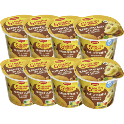 Maggi 5-Min.-Terrine Kartoffelbrei m.Fleischkl 46 g X 8 Maggi 5-Min.-Terrine Kartoffelbrei m.Fleischkl 46 g X 8