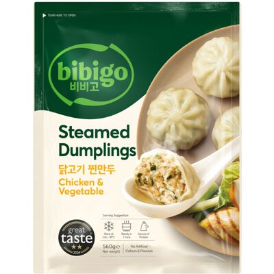 bibigo Gedämpfte Knödel mit Hühnchen und Gemüse, 560 g bibigo Gedämpfte Knödel mit Hühnchen und Gemüse, 560 g