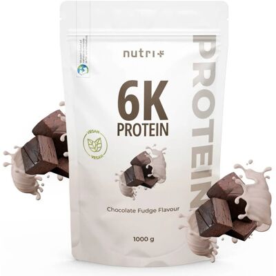 nutri + Nutri+ 6K Proteinpulver Vegan 1 kg Chocolate-Fudge nutri + Nutri+ 6K Proteinpulver Vegan 1 kg Chocolate-Fudge