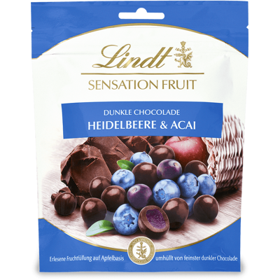 Lindt Sensation Fruit Snack Heidelbeere & Acai, 150g Lindt Sensation Fruit Snack Heidelbeere & Acai, 150g