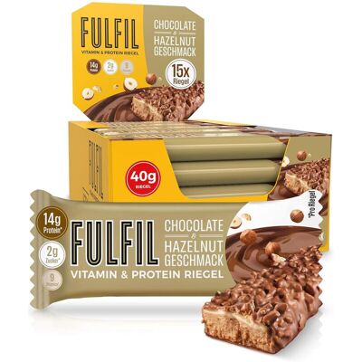 Fulfil - Vitamin Protein Bar - Schoko Haselnuss - 14 g Protein - Protein Bar Fulfil - Vitamin Protein Bar - Schoko Haselnuss - 14 g Protein - Protein Bar