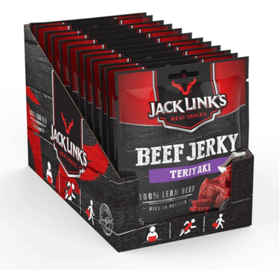 Jack Link's Beef Jerky Teriyaki Rindfleisch-Snack 12 × 25 g Jack Link's Beef Jerky Teriyaki Rindfleisch-Snack 12 × 25 g