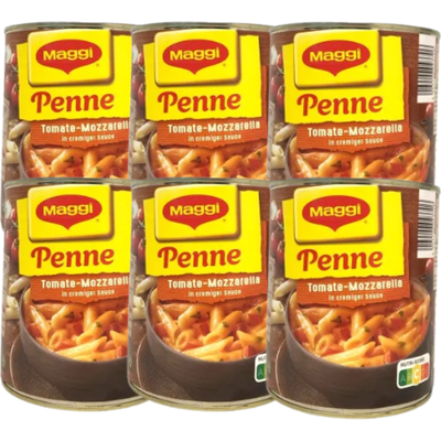 Maggi Penne Tomate-Mozzarella Art in cremiger Sauce 800 g X 6 Maggi Penne Tomate-Mozzarella Art in cremiger Sauce 800 g X 6