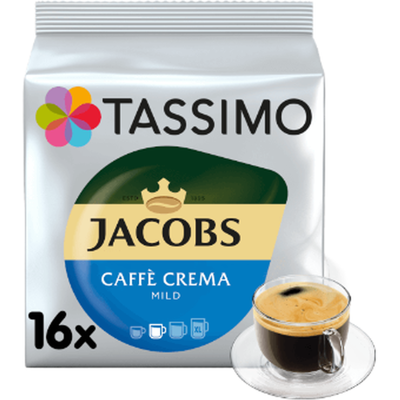 Jacobs Tassimo Caffè Crema Mild XL Kaffeekapseln 16 Stück 128g Jacobs Tassimo Caffè Crema Mild XL Kaffeekapseln 16 Stück 128g