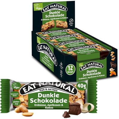 Eat Natural Vegan Riegel mit Erdnüssen, Kokos & dunkler Schokolade Großpackung 12 x 40g Eat Natural Vegan Riegel mit Erdnüssen, Kokos & dunkler Schokolade Großpackung 12 x 40g