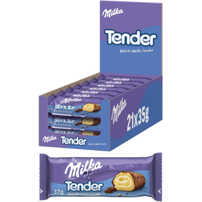Milka Tender Milch - 21 Schokoriegel Milka Tender Milch - 21 Schokoriegel