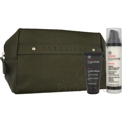 Collistar Men Uomo Set: Tägliche schützende Feuchtigkeitscreme 80 ml / Mini Belebendes Reinigungsgel 30 ml / Tasche 110 ml Collistar Men Uomo Set: Tägliche schützende Feuchtigkeitscreme 80 ml / Mini Belebendes Reinigungsgel 30 ml / Tasche 110 ml