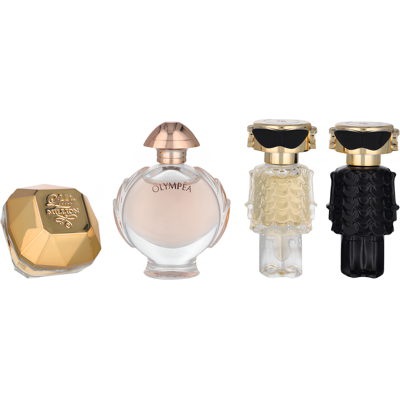 Paco Rabanne Damen-Set 19 ml Lady Million 5 ml / Olympea 6 ml / Fame Parfum 4 ml / Fame EdP 4 ml Paco Rabanne Damen-Set 19 ml Lady Million 5 ml / Olympea 6 ml / Fame Parfum 4 ml / Fame EdP 4 ml