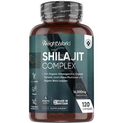 WeightWorld Shilajit Komplex-Kapseln - mit Pflanzen, 120g WeightWorld Shilajit Komplex-Kapseln - mit Pflanzen, 120g