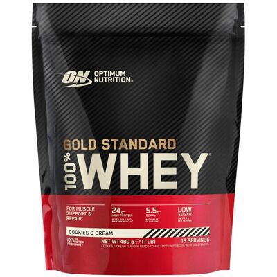 Optimum Nutrition 100% Whey Gold Standard 450-465 g Cookies & Cream - Proteinpulver Optimum Nutrition 100% Whey Gold Standard 450-465 g Cookies & Cream - Proteinpulver